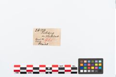 Etikett zu Bronzerollenkopfnadel (NHMW-PRAE-026533)
